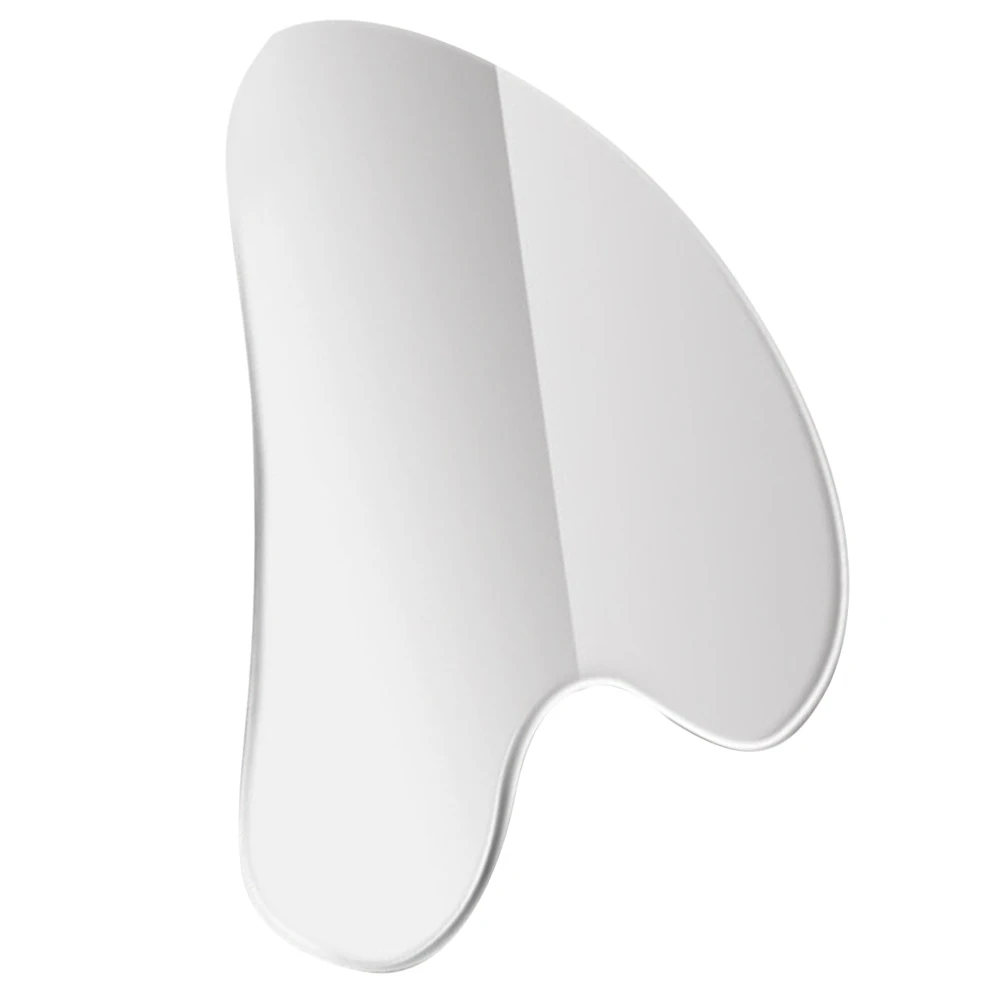 

Stainless Steel Face Guasha Massager Heart Shaped Tool Mirror Light Scraper for Facial Massage 420SS Small Smooth Edge