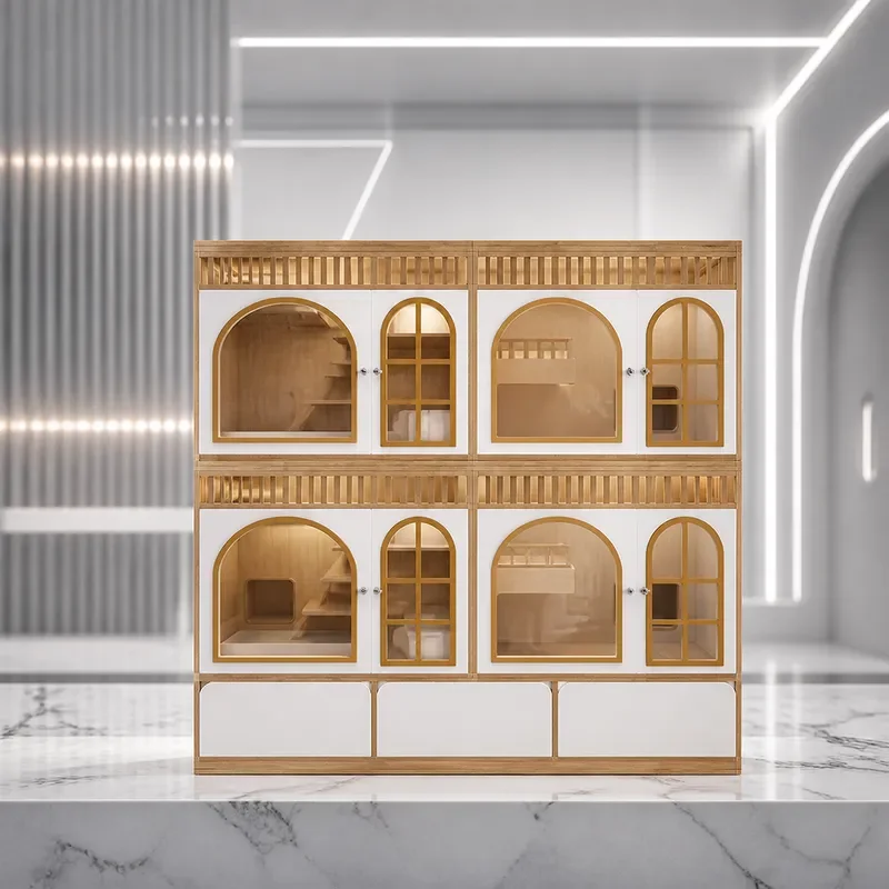 Luxury Multi Layer Cat Villa Cage for Breeding and Display Pet House Furniture