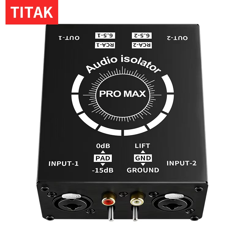 XLR Current Sound Noise Cancellation Isolator, Common Ground Filter for Mixer & Microphone, Multifunctional Audio Noise Isolator