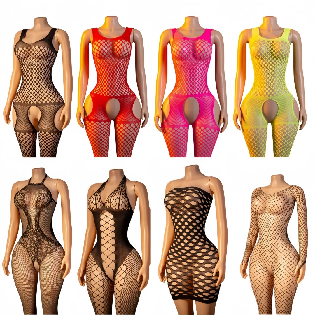 Lingerie Lace Toys For Adults Sexual Patner Porn Transparently Crotchless Sexy Woman Full Body Stocking Couples Erotic Costume