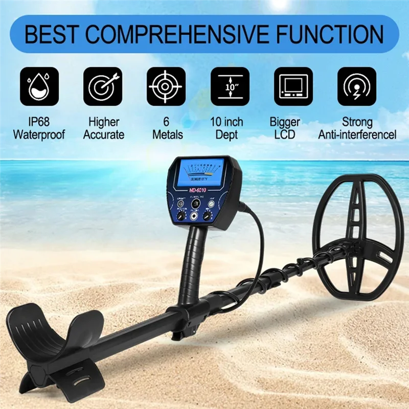 Detector de ouro subterrâneo de alta sensibilidade anti-interferência detector de metais portátil ao ar livre à prova dwaterproof água caçador de tesouros-Y05A