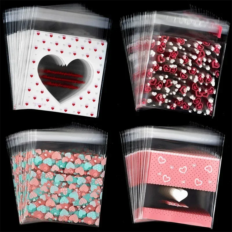 100pcs 7x7 Self Adhesive Cellophane Treat Bag For Candy Cookie Jewelry Packaging Gift Small Businesses Material Supplies