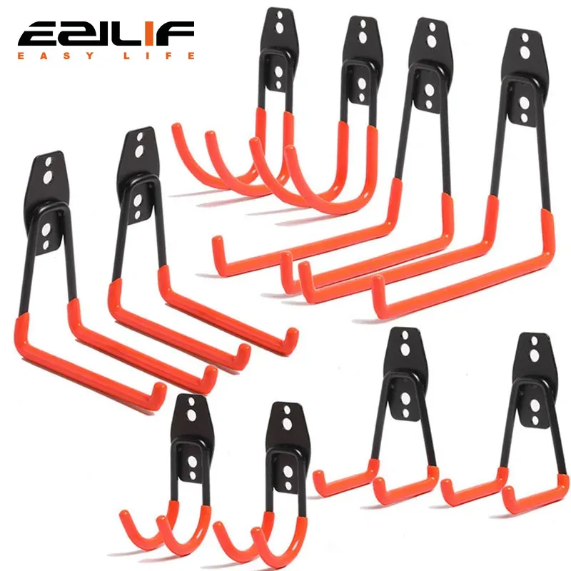 1PC Heavy Duty Metal Hook Garage Organizer Wall Mount Bicycle Hanger Hooks Wall Mount Anti-slip Storage Hook Garage Storage Tool