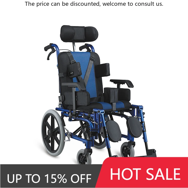 

Aluminum Frame C.P. Teenager Wheelchair Designed For 7-14 Years Old With Mini Dinning Table