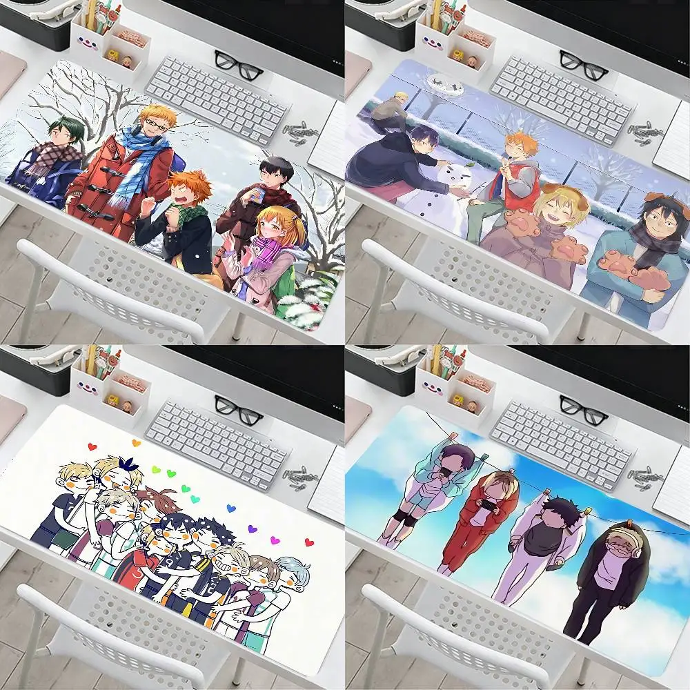 Anime H-Haikyuus Mouse Pad Computer Mat Deskpad Laptop Keyboard Mat Office Large Landscape Mousepad