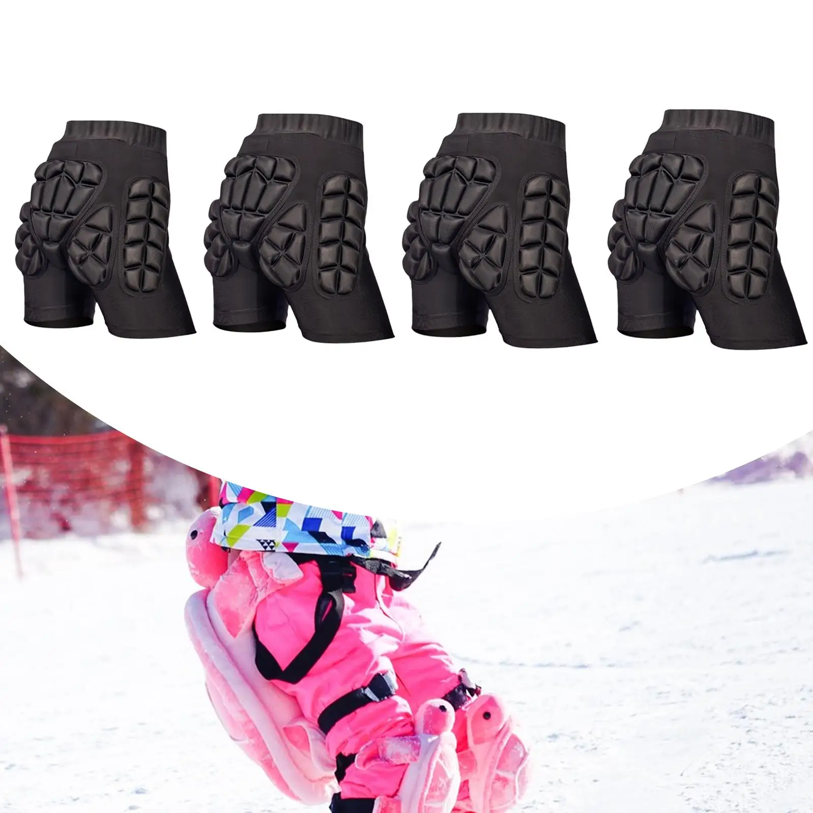 

3D Hip Protection Padded Shorts, Breathable Impact Resistance Activewear