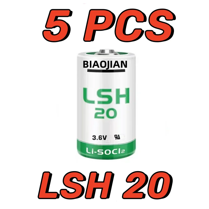 5PCS Original New LSH20 3.6V 13000mAh Lithium Meter Battery D Size ER34615 Used For SAFT