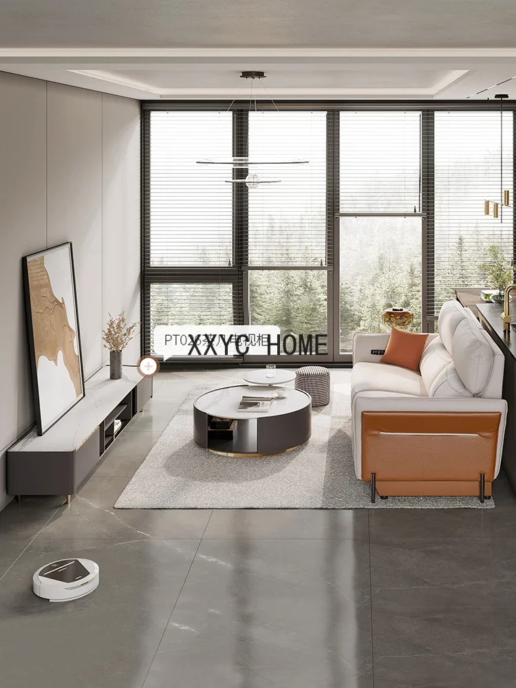 Minimalist Technology Cloth Sofa Electric Function Cream Style Light Luxury
