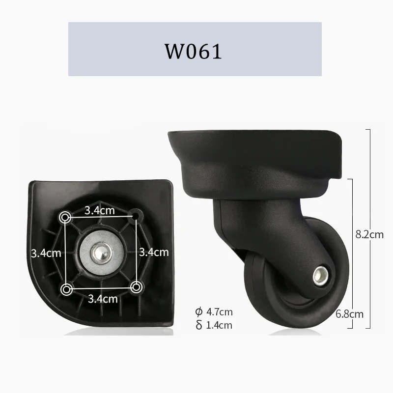Per ruote per bagagli antiscivolo W061 Accessori da viaggio silenziosi e durevoli resistenti all'usura, antiscivolo, resistenti alla pressione Liscio