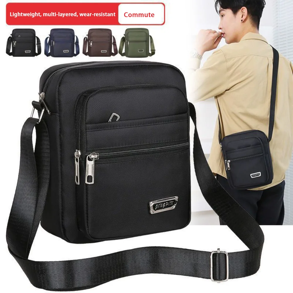 

Design Oxford Shoulder Bag Six- Layer Pocket Men's Casual Crossbody bag Business Messenger Bag