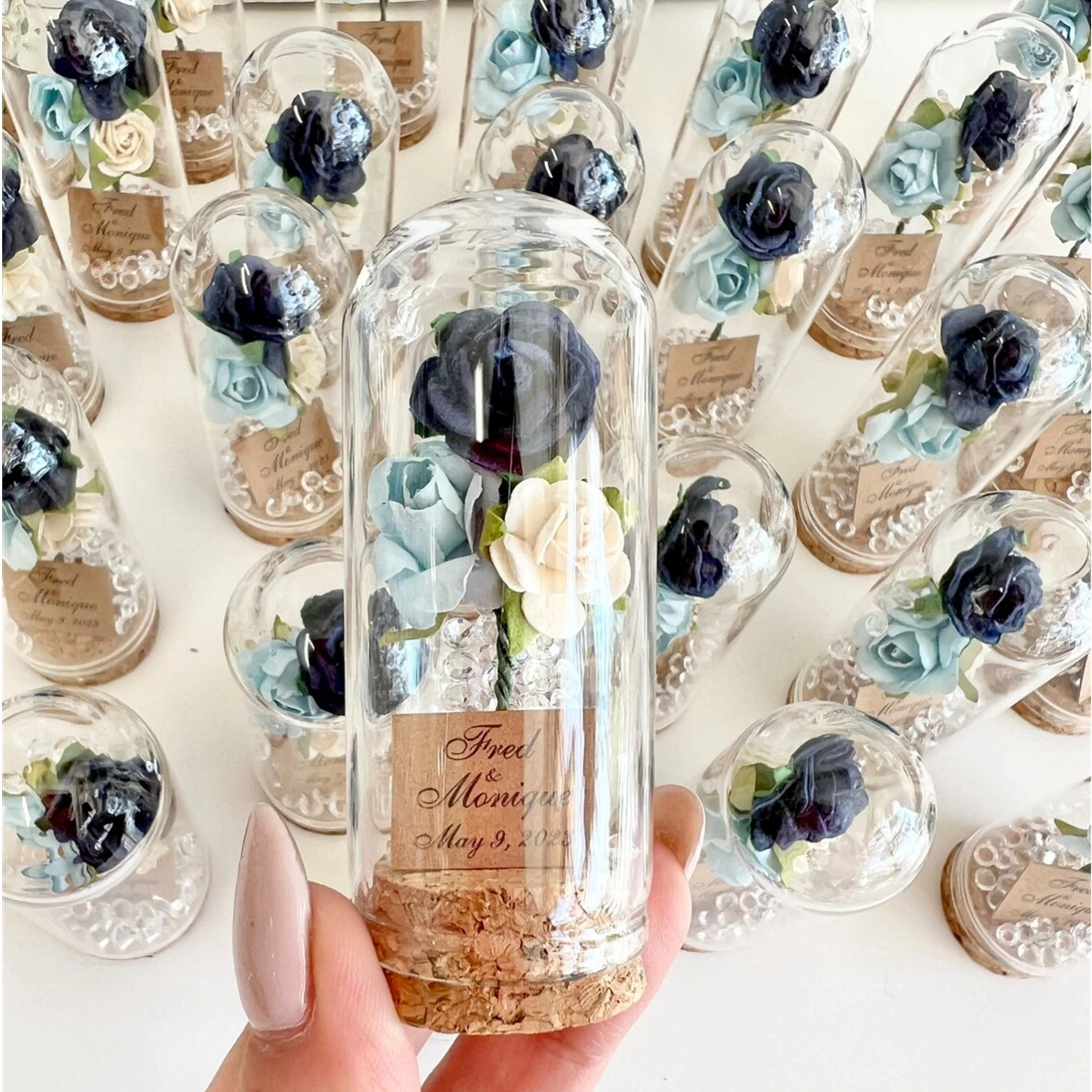

Bulk Rose Dome Custom Favors for Guests, Wedding Gifts Personalized Favors, Beauty and the Beast, Bachelorette Party Favors