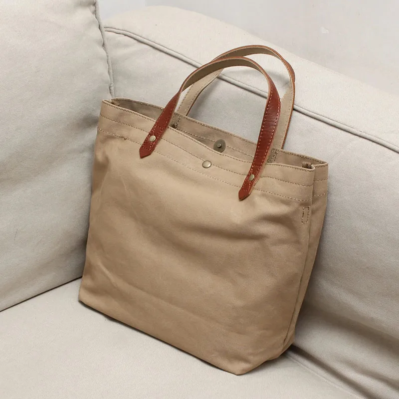 AETOO American retro and simple encrypted washable canvas women's handbag, crossbody bag, casual and versatile commuter bag, gen