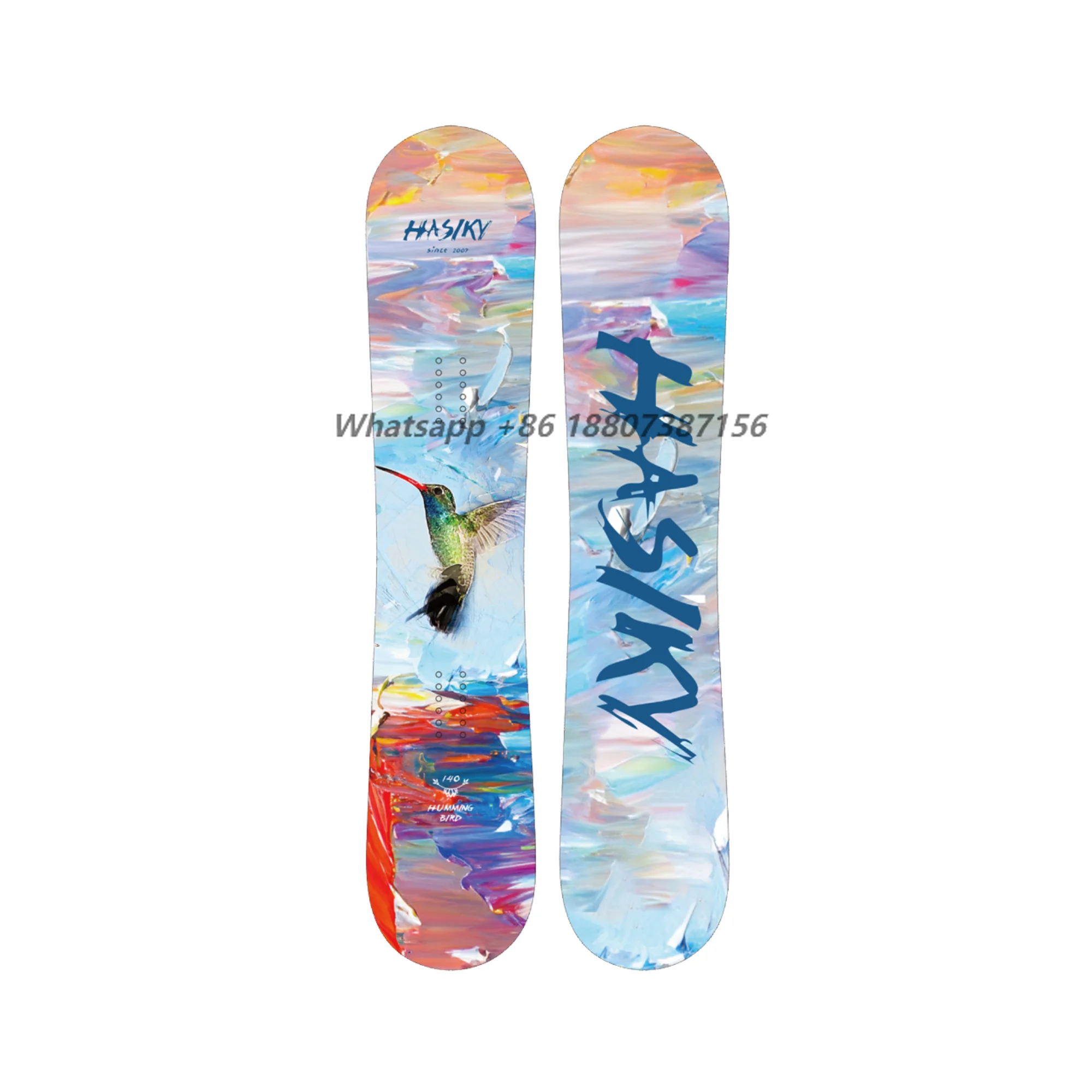 Hasiky OEM Factory Customized Wood All Mountain Snowboards with Sintered Base 145cm