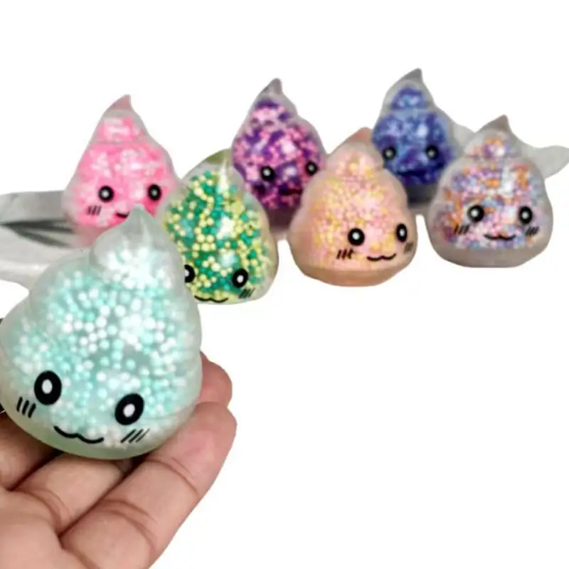 2Pcs Colorful Poop Shaped Stress Balls, Kids Fidget Toys Easter Basket Fillers