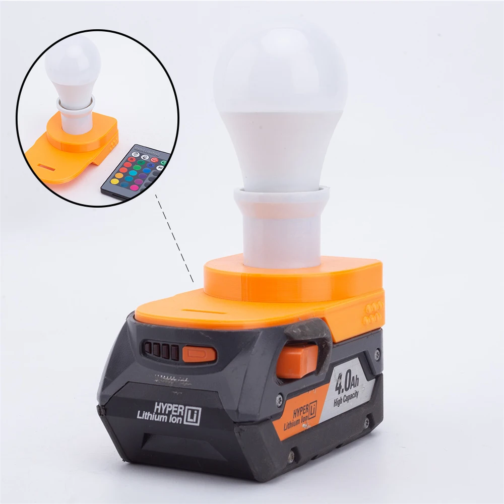 Portable Cordless Indoor and Outdoor Emergency Light For Ridgid 18V Li-ion Battery Powered LED Work Light-Power Tool Accessories