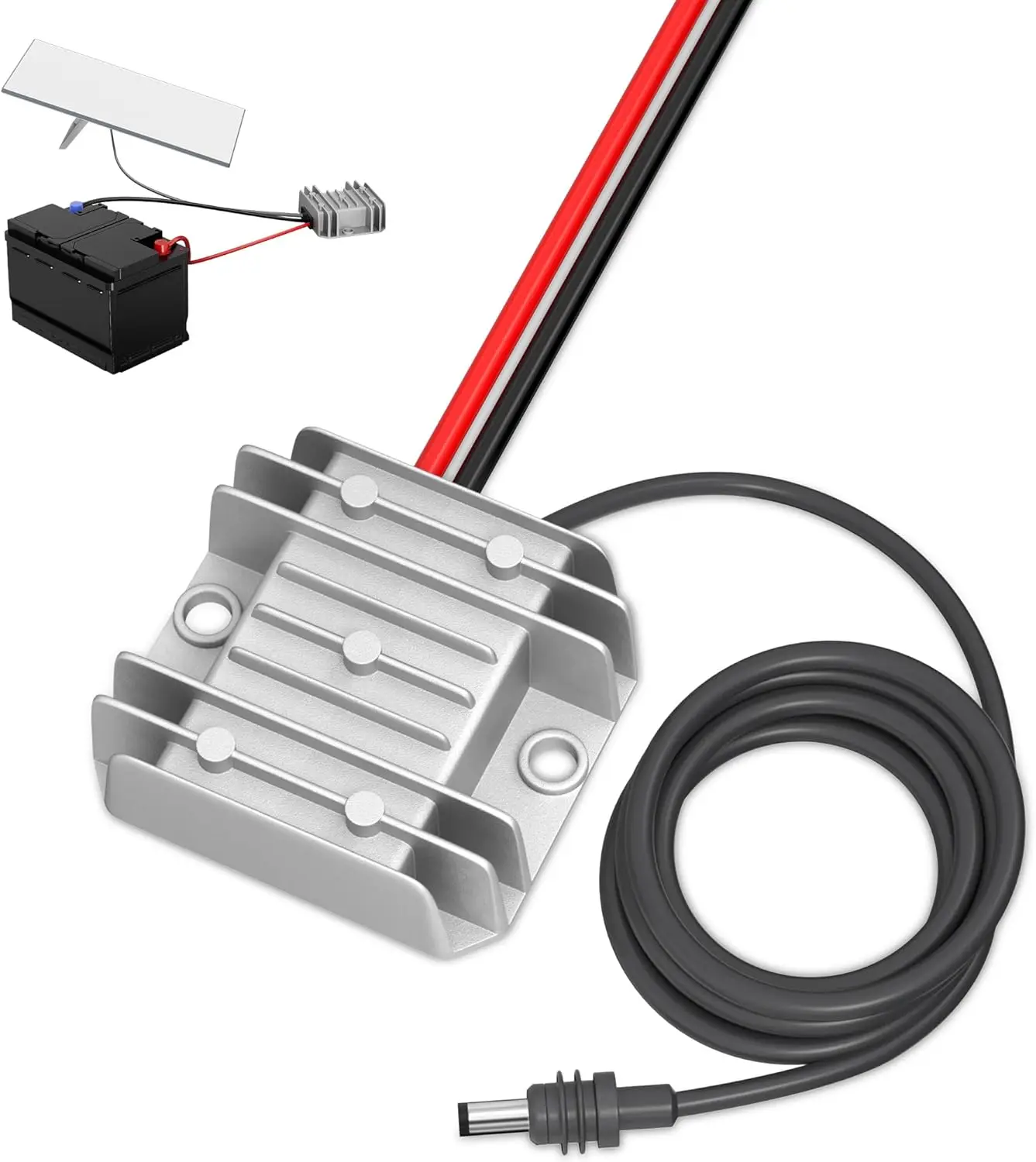 Step-Up Converter 12V to 30V 3.5A, Waterproof /3M Cable for Cars, RVs, Camping, DC5521, Fits 10V-28V TO 30V3.5A