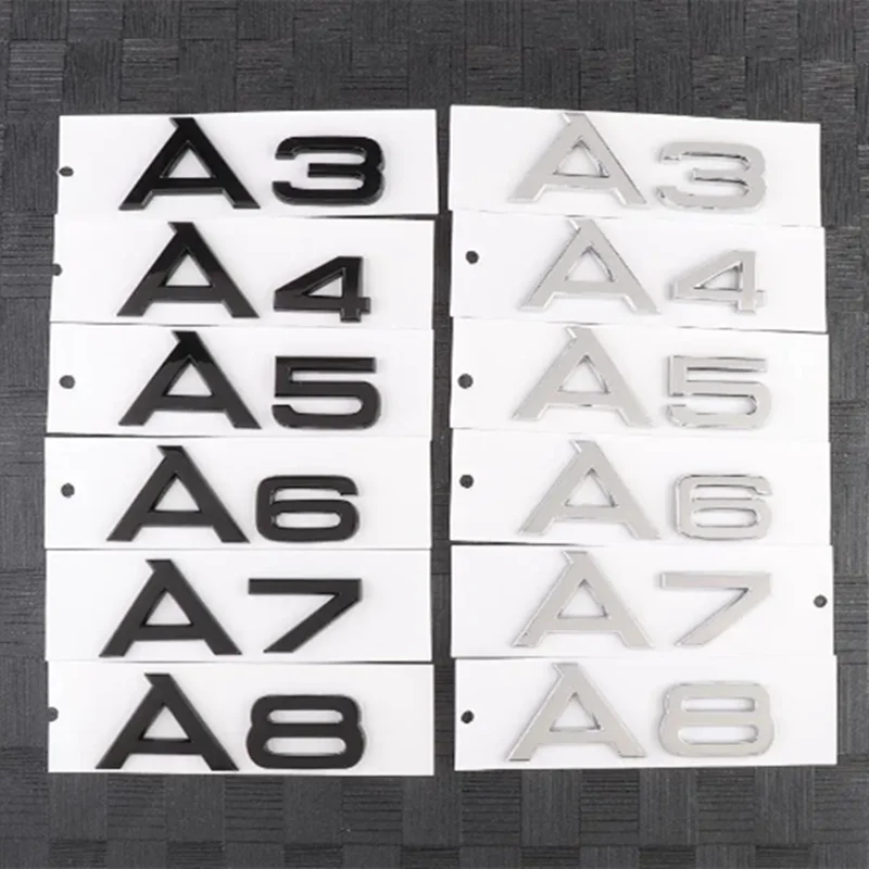 

3D ABS Car Body Rear Trunk Sticker A3 A4 A5 A6 A7 A8 Emblem Auto Modification Accessories for Audi SLINE A1 A2 Q1 Q2 Q3 Q4 Q5 Q6