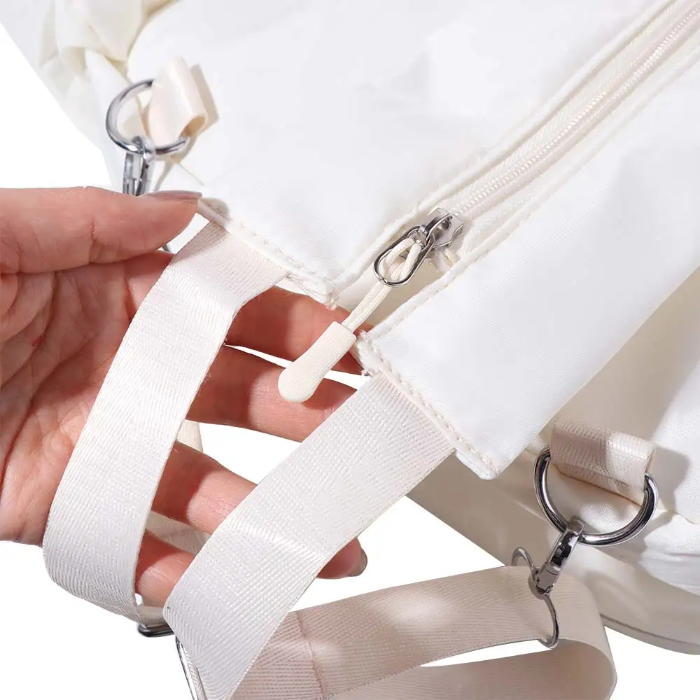 Large Capacity Tennis Crossbody Backpack Zipper Closure Waterproof Lightweight Sling Bag Multipurpose Adjustable Strap