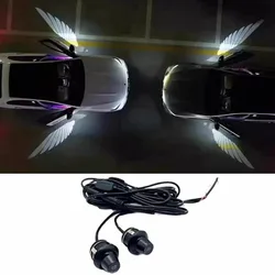 2Pcs Fashion LED Car Angel Wing Rearview Mirror Light Auto Exterior Decoration Accessories Welcome Door Carpet Projection Lamp