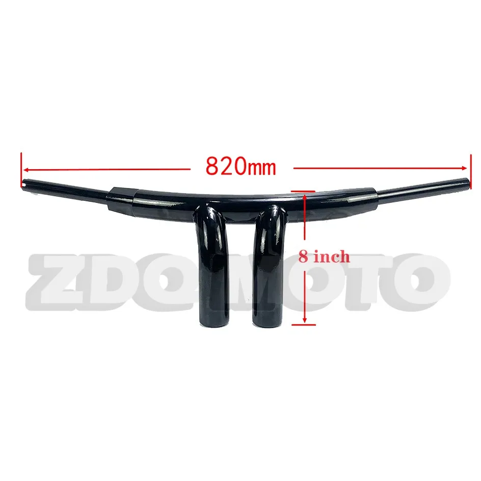 ZDQ Premium Luxury Custom Motorcycle T-handlebars For Harley Soft tail Fat boy Low Rider Dyna fat bob 2inch handlebars 2008-2023