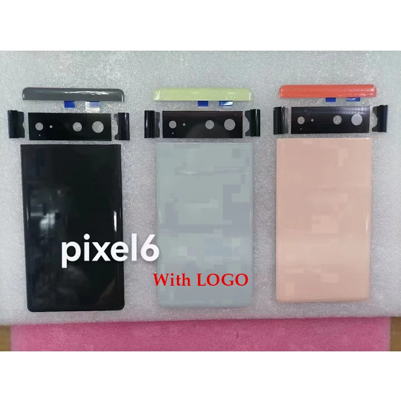 

AAA Quality For Google Pixel 6 Back Battery Cover Door Rear Glass Housing Case With Glass Strips Upper cover Repair Replace Part