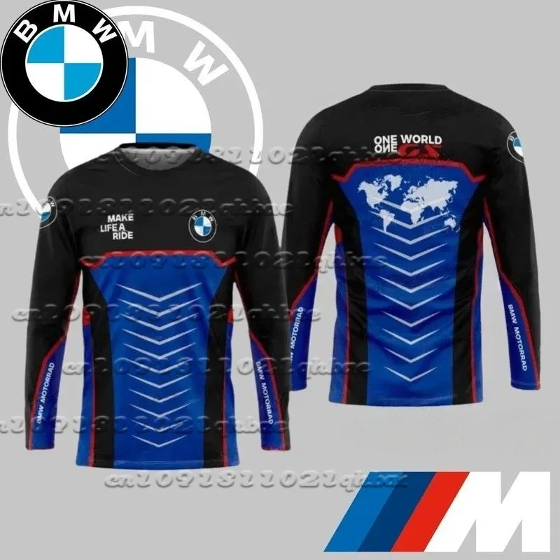 

2025 New BMW Classic Quick Drying Long Sleeve T-shirt Comfortable, Casual, High Quality, 3D Printed, BMW Motorcycle Set