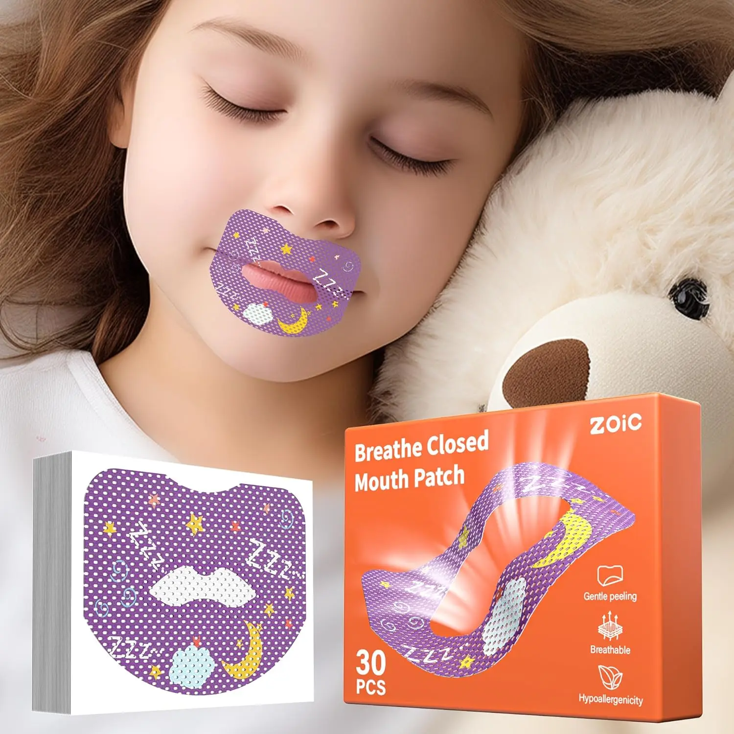 

30pcs Mouth Breathing Correction Patch Children's Closed Adult Anti-snoring Closed Improve Facial Problems Universal