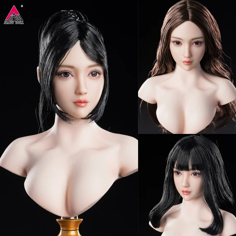 2023 Q4 Fire Girl Toys 1/6 Scale FG097 Asian Girl Head Sculpt Carving Model Fit 12-inch Female Soldier White Action Figure Body