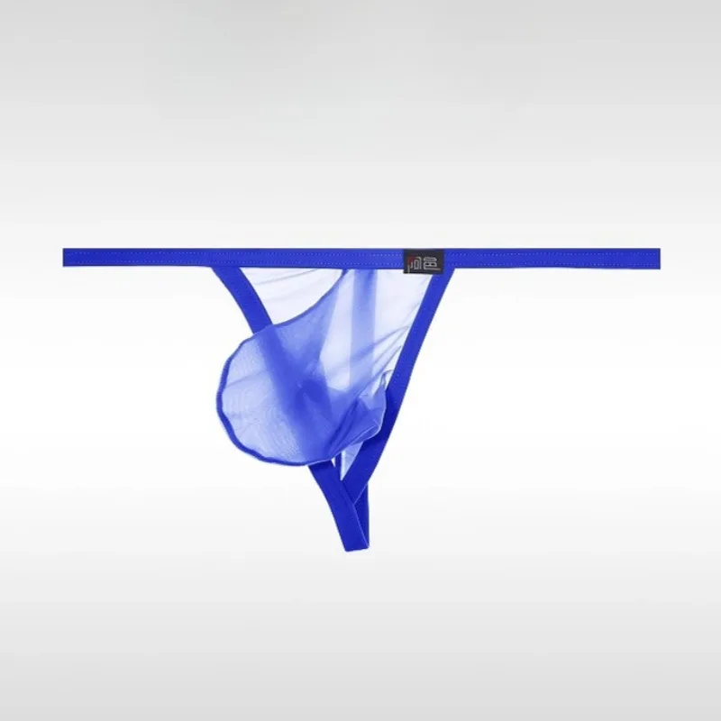 Thin Bugle Pouch Thongs Men's String Sexy Underwear Transparent Low Waist Man Gay Lingerie Tight Fit  T-Panties Трусы Мужские