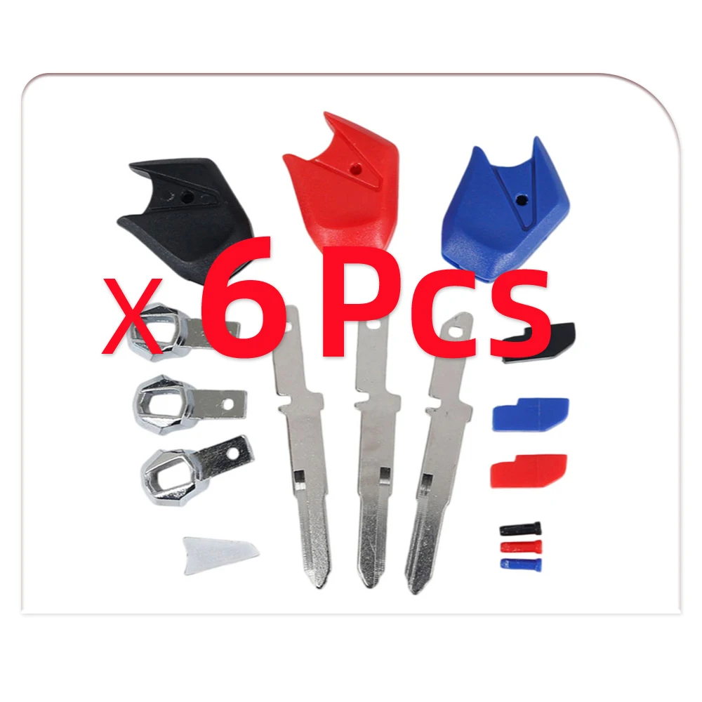 6Pcs NEW Blank Key Motorcycle Replace Uncut Keys For ZX6R ZX7R ZX9R ZX10R ZX12R ZX14R ZXR250 ZXR400 ZZR400 ZZR600