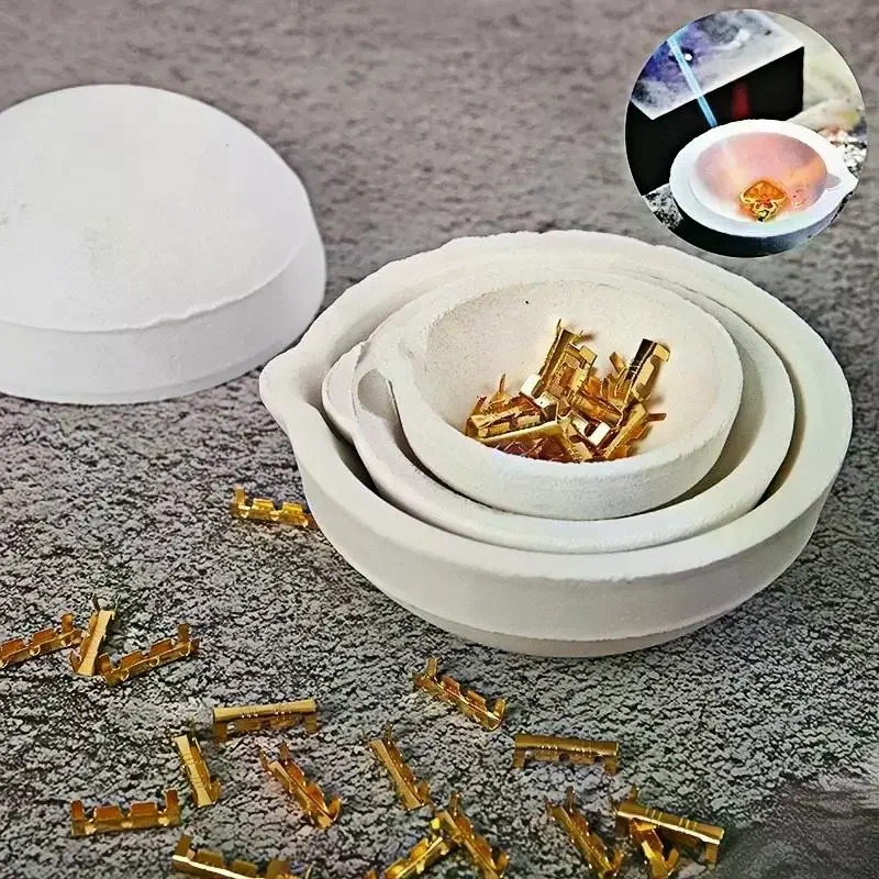 High-Temperature Quartz Crucible Bowl (5g-200g), Gold & Silver Jewelry Melting & Casting Refining Tools