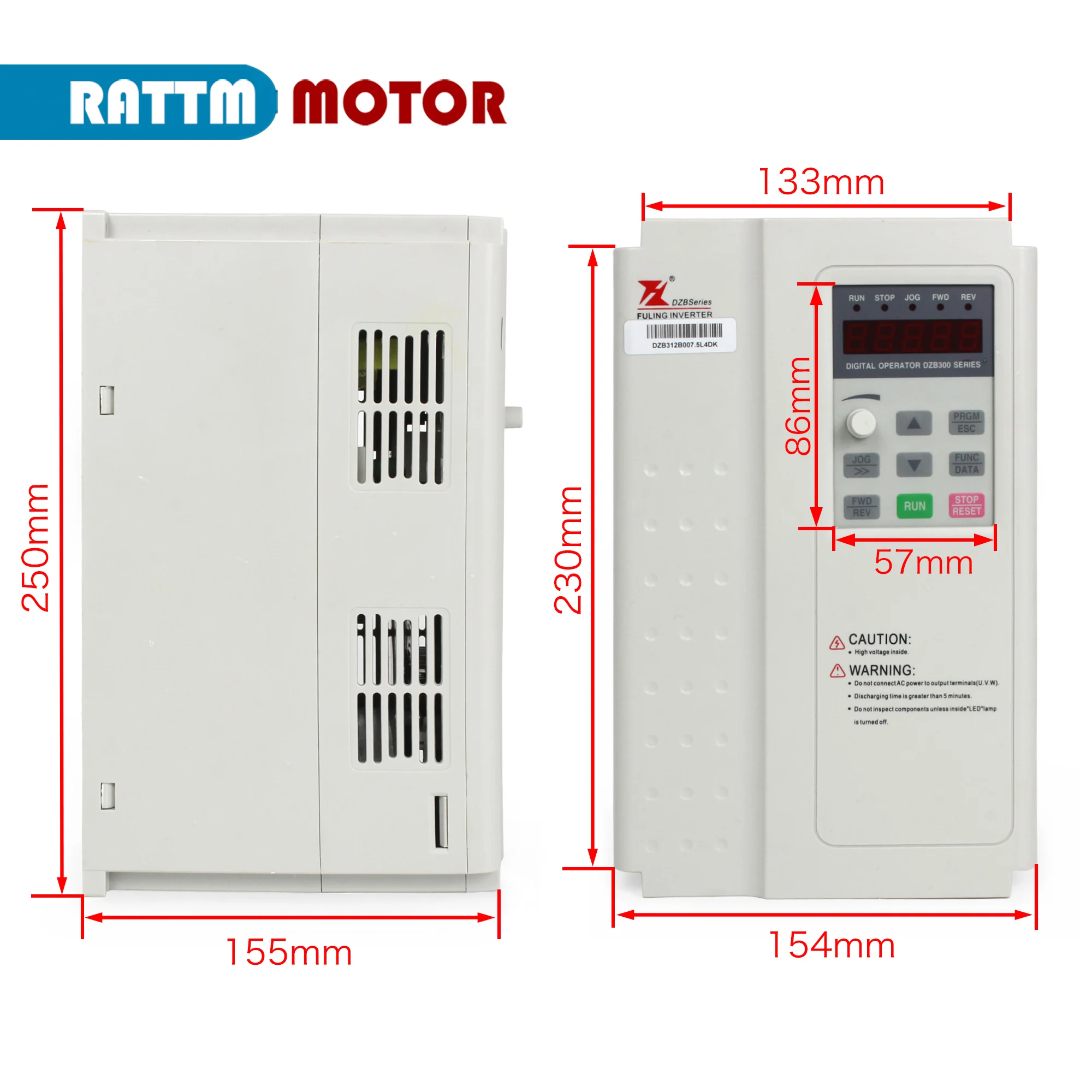 FuLing inversor de conversión frecuente VFD 7,5 kW 220V 380V 1HP o 3HP entrada 3HP salida 0-1000Hz control de velocidad CNC