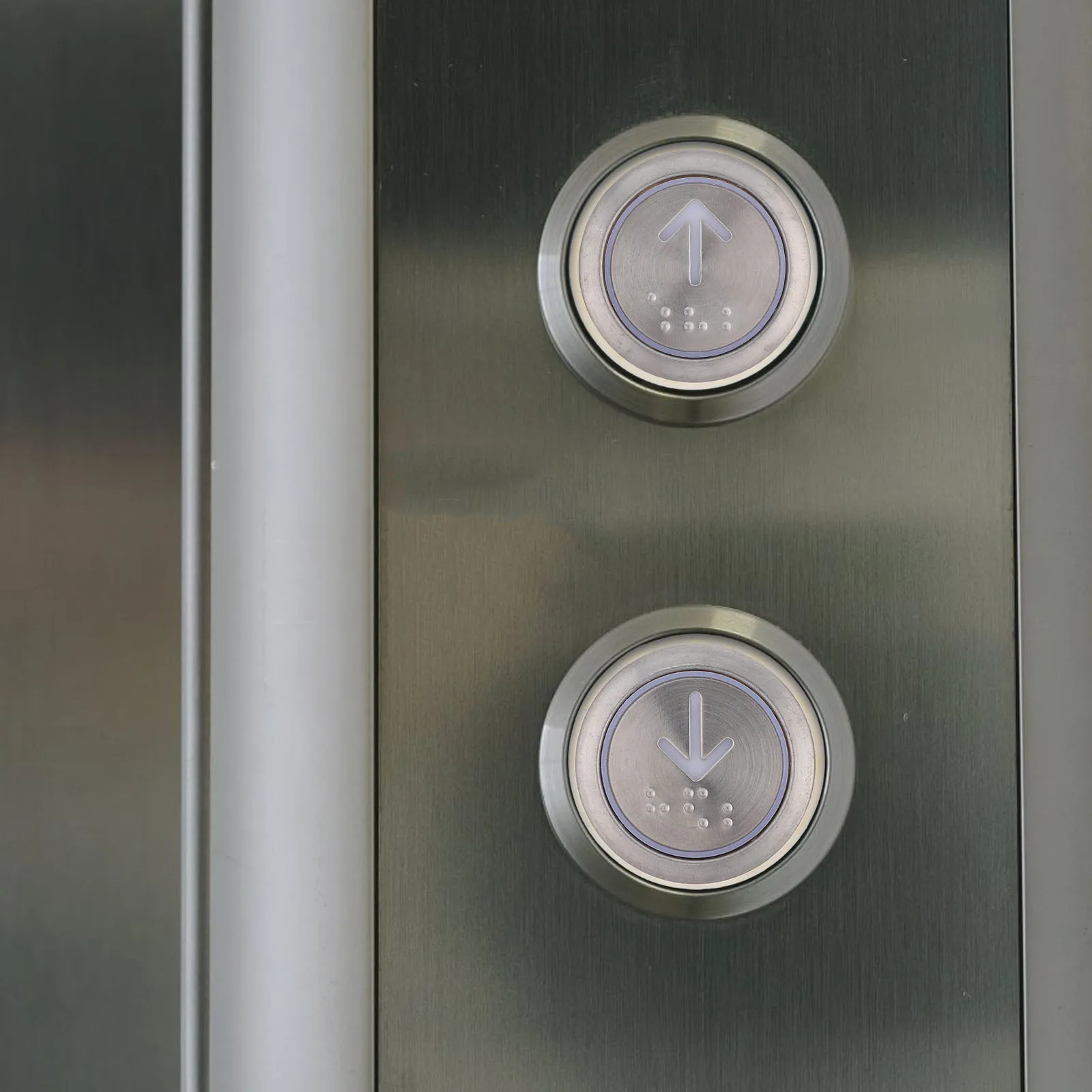 2Pcs Stainless Steel Elevator Buttons Modern Commercial Home Panel with Braille Wire Elevator Operator Button