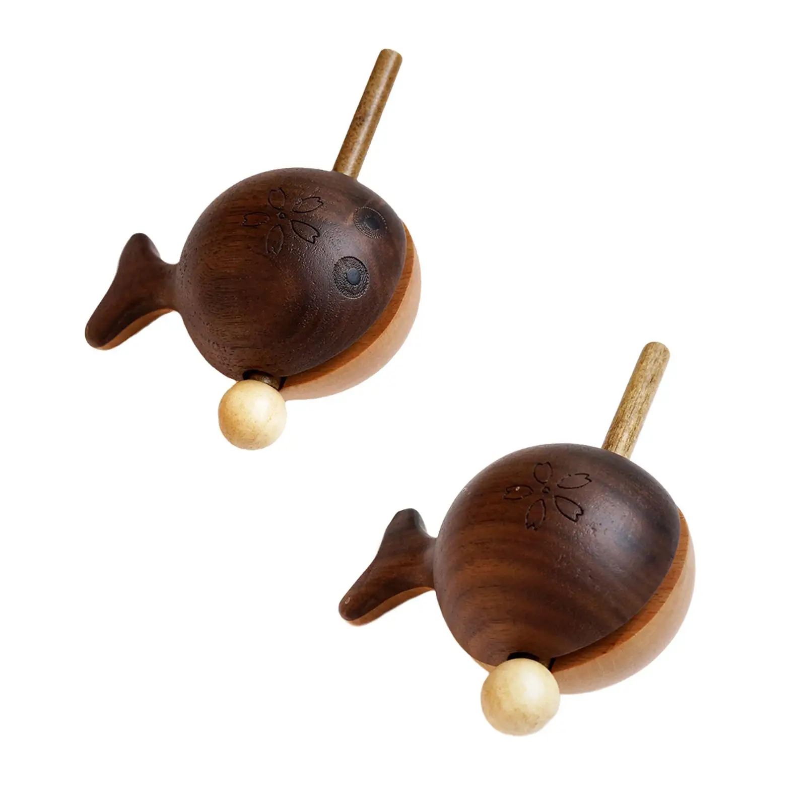 Wooden Fish Shaped Tuning Musical Toys Guiro Musical Toy for Table Car Home