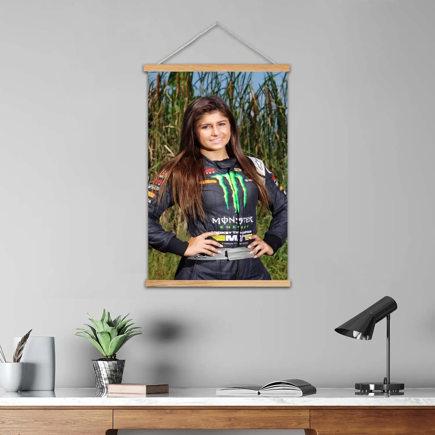 hailie deegan Framed Wall Painting Canvas Art Poster, Wall Art,  Modern Family, Bedroom Decor, Posters,Decorative painting