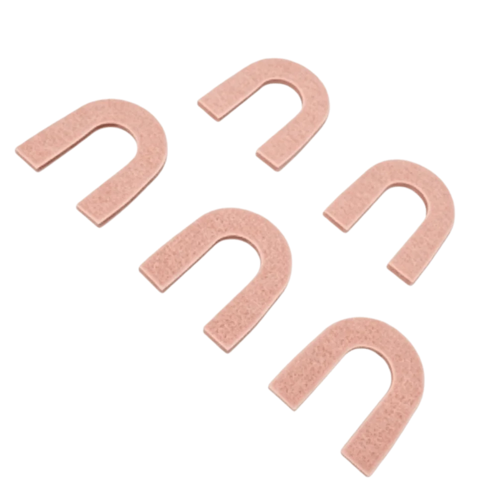 12pcs Durable U Shaped Non-Slip Heel Pads Horseshoe Shape Pressure Relief Heel Grips Inserts Felt Heel Pads For Men Women