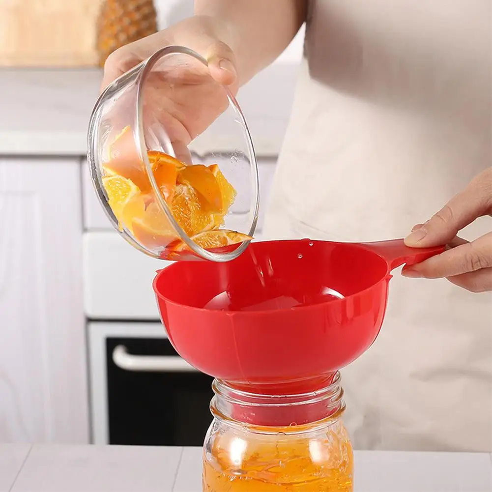 Plastic Wide Mouth Funnel for Kitchen - Refilling And Storage Accessory Compatible with Wide Or Regular Cans