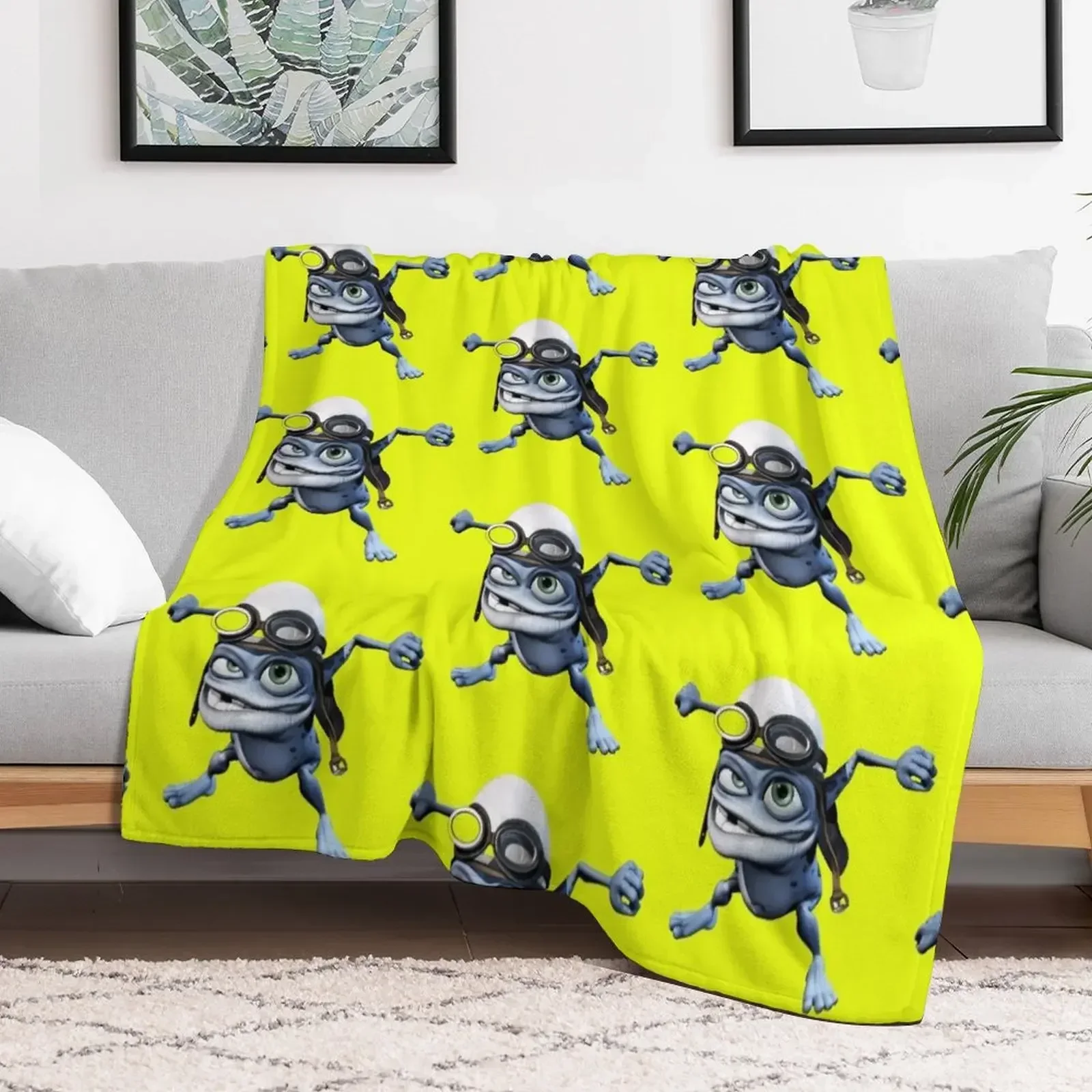

crazy frog Throw Blanket Quilt blankets and throws Single Blankets christmas gifts Soft Moving Blankets