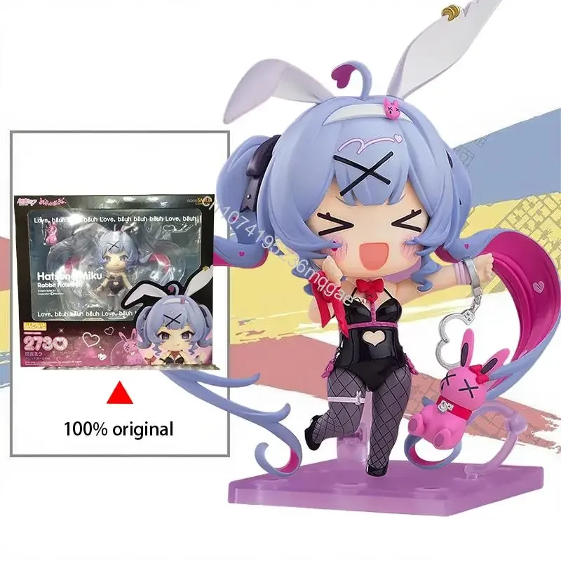 

В наличии Оригинальный GSC NENDOROID # 2730 Хацунэ Мику с кроличьими отверстиями, аниме, фигурки, модель игрушки, Рождественский подарок