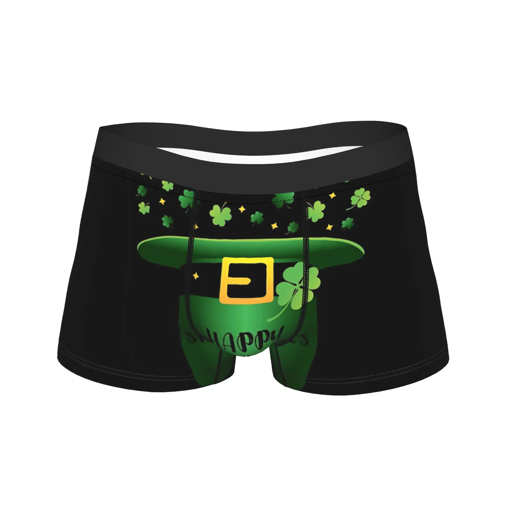 

St Patricks Day Irish Hat Underwear Man Shorts Briefs Elastic Trunk Trenky Pattern Plus Size Panties