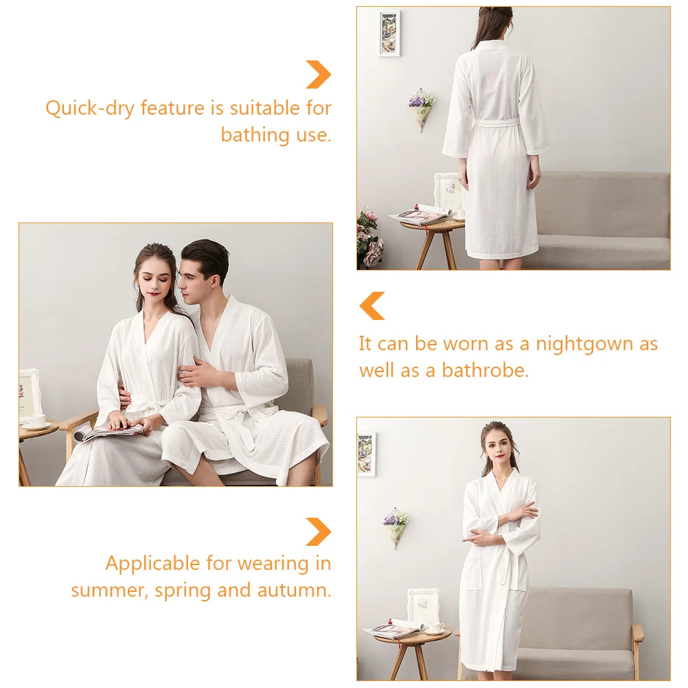 

Seven-quarter Sleeve Nightgown Nightgowns Girls Bathrobe Multipurpose Pajamas Comfortable