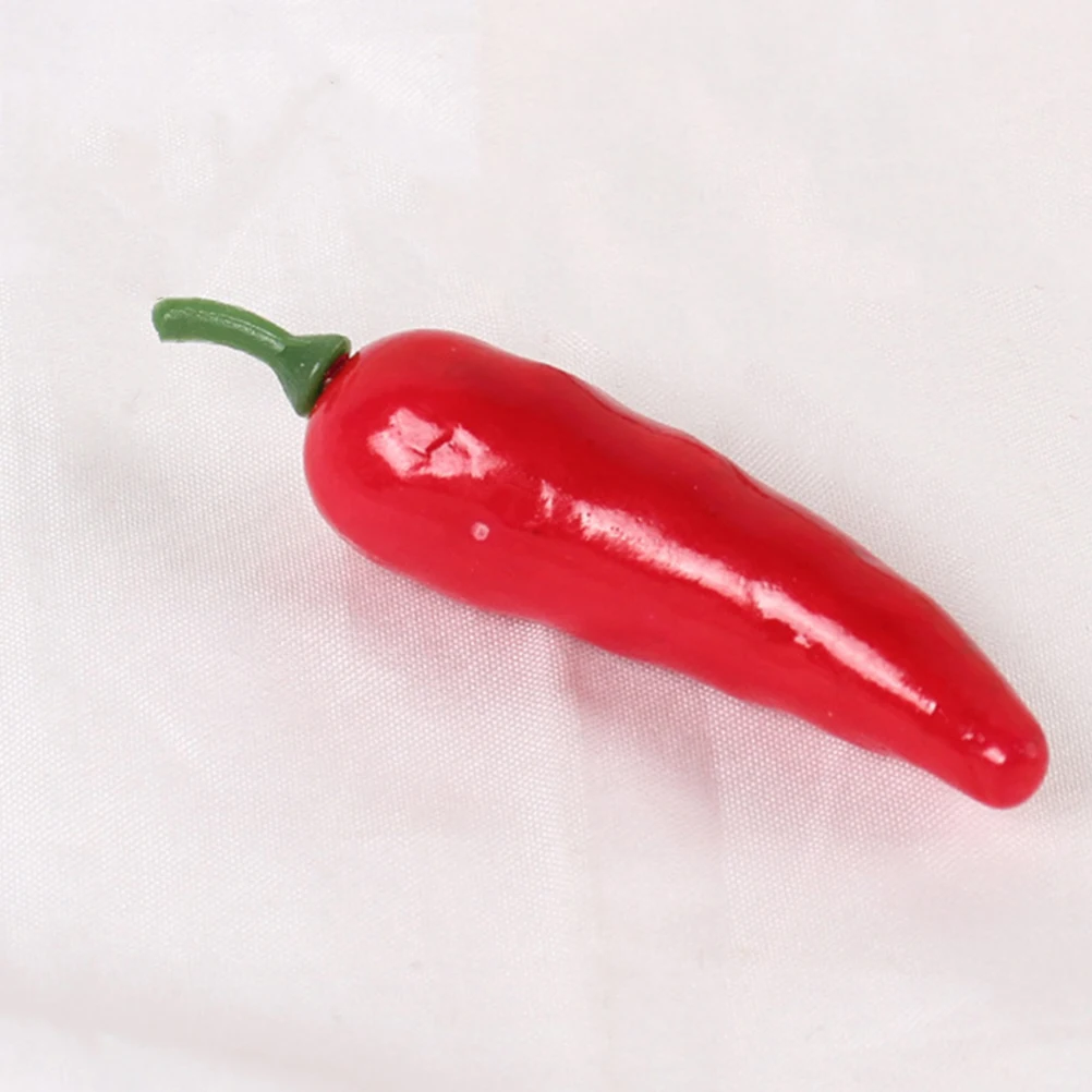 

30pcs Mini Chili Peppers Realistic Artificial Vegetables For Home Decor Farmhouse Display Photography Props Table Decoration