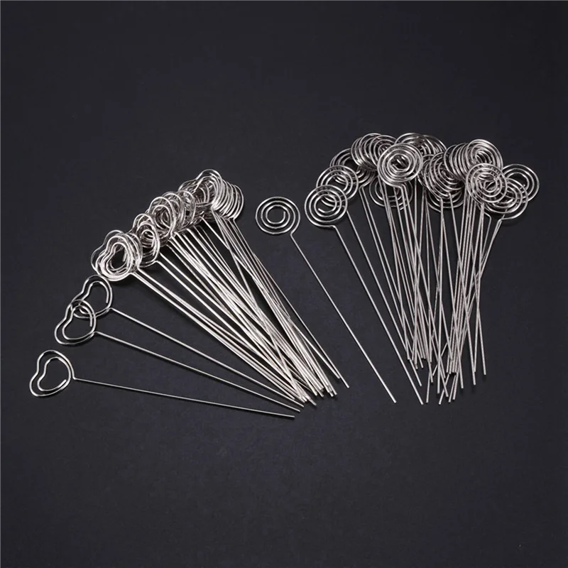 ABLG 600 Pieces Metal Wires Memo Clip Note Card Holders Table Number Clip Photo Stand For Wedding Party Cake Decor
