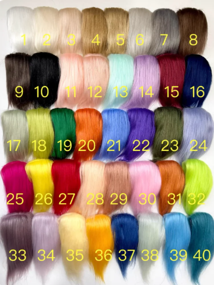 Nowa Peruka Futrzana dla Lalki BJD 1/6 1/4 1/3, Wielokolorowe Peruki Futrzane, Akcesoria dla Lalek (Bez Lalki)