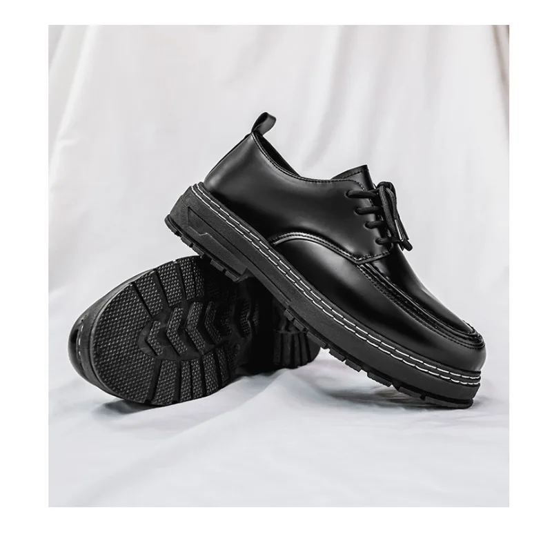 أحذية جلدية رجالية - متينة ومريحة ومسامية وأنيقة 2026 جديدة #5