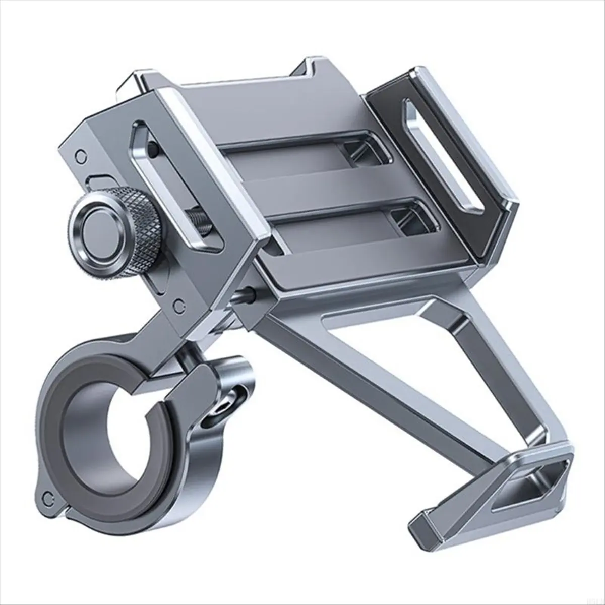 A86G NEW 360 Degree Rotating Motorcycle Phone Holder Motorbike Handlebar Mount Quick Installation Stand Silver