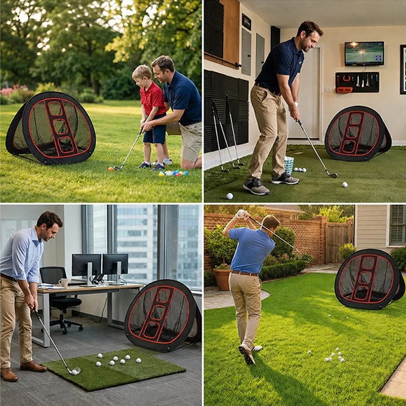 New Double-sided Golf Practice Net Mini Golf Target Net Foldable and Easy-to-store Ball Collection Training Net