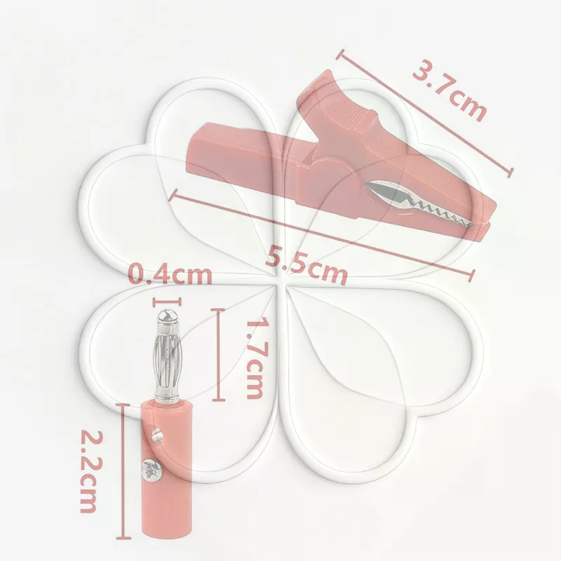 4Pcs Insulated Alligator Clips Set With Banana Plugs Durable Safe for DIY Electrical Project Circuit Testing