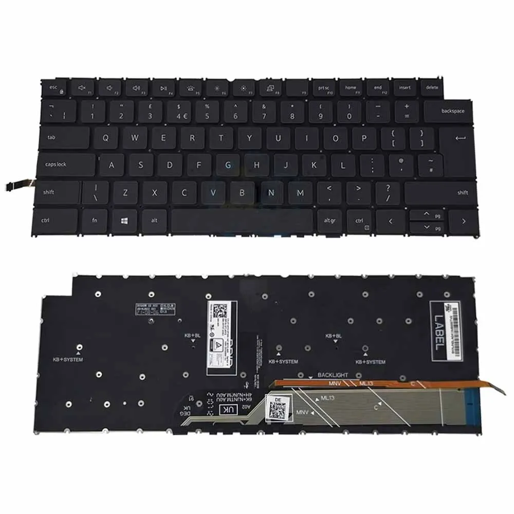 

UK Backlit Keyboard for Dell Inspiron 13 5310 5320 14 5410 5415 5418 5420 5425 7420 16 5620 5625 Latitude 3320 3420