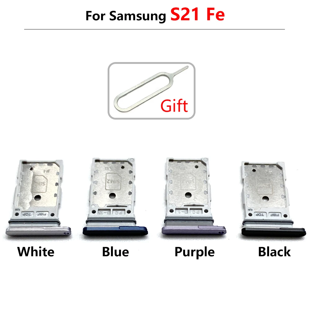 Micro Nano SIM Card Holder Tray Slot Holder Adapter Socket For Samsung S21 Fe Ultra Plus With Pin Replacement Parts